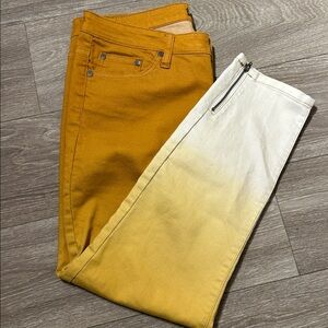 Prana Mustard Ombré Capris